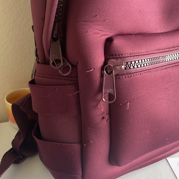 LARGE Dagne Dover DAKOTA Red Maroon Backpack Laptop bottle TRAVEL luggage bag - Picture 7 of 15